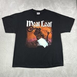 Vintage Meat Loaf Shirt Mens XL Black 2003 Tour Graphic Band Tee Concert Merch